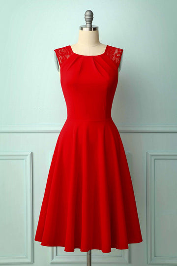 Vintage Red Swing Dress